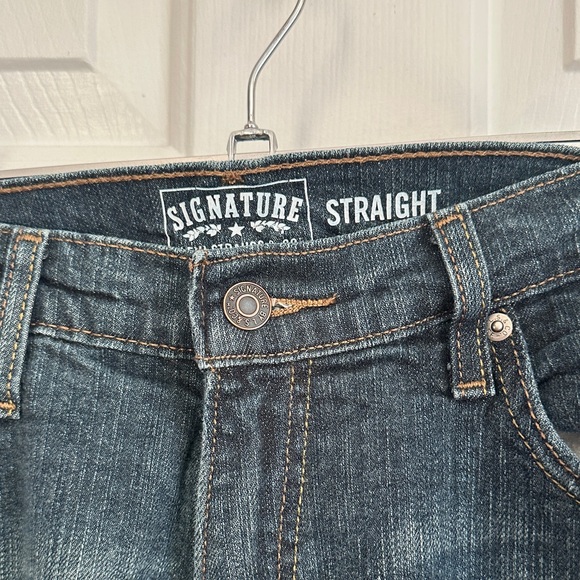 Signature by Levi Strauss Men's Straight Jeans - Dark Blue - 34/32 - Picture 3 of 9